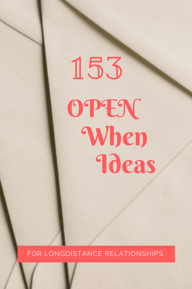 Open When Letter Ideas